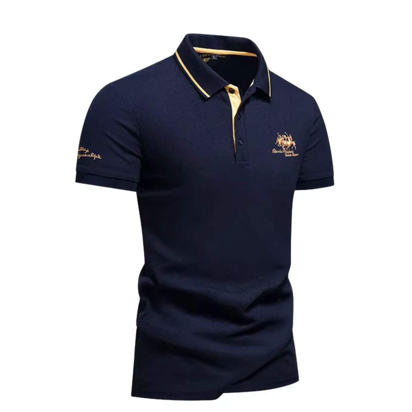 Men's Short-Sleeve Moisture-Wicking Contrast-Trim Polo Shirt