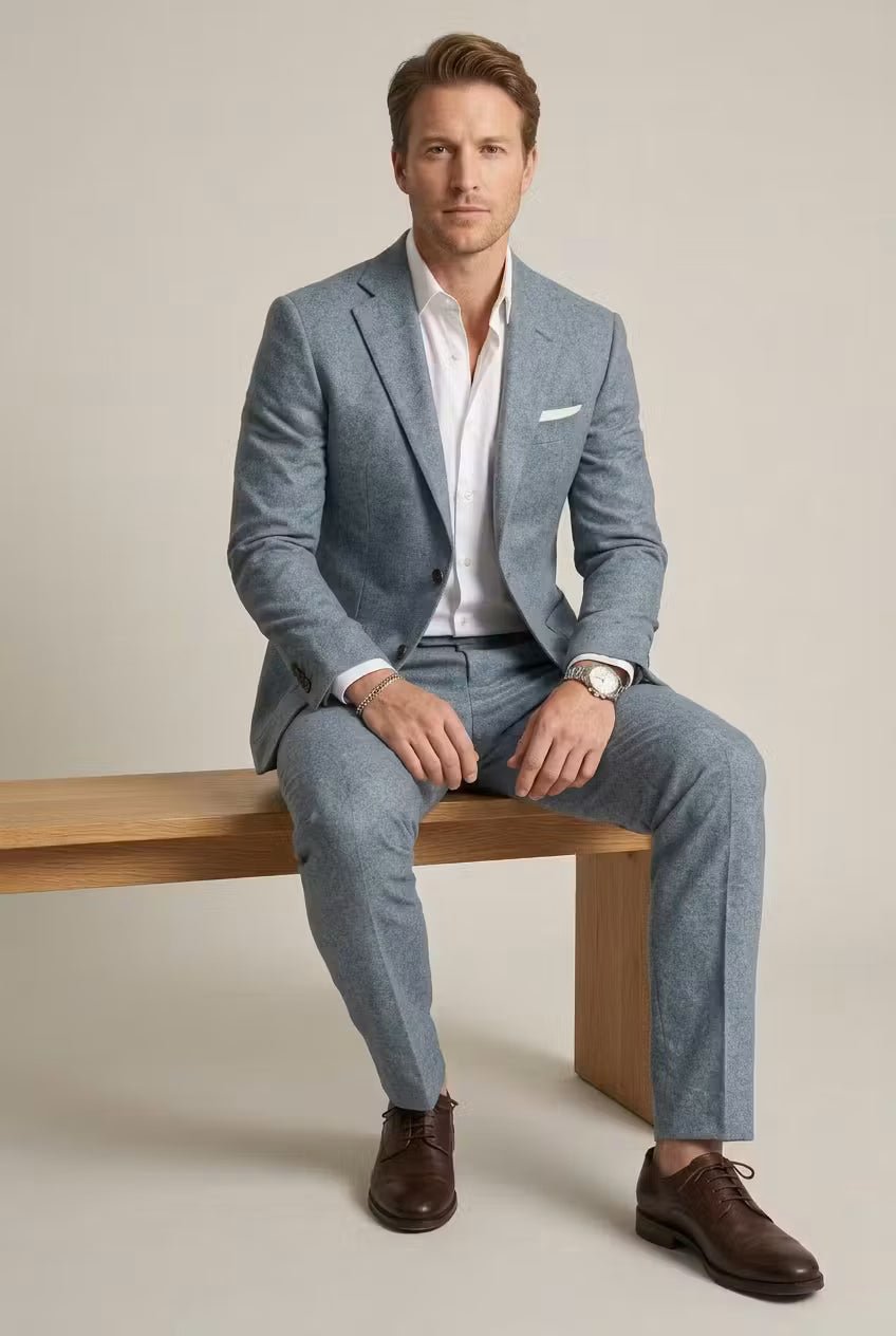 Men's Slim-Fit Two-Piece Notch-Lapel Suit