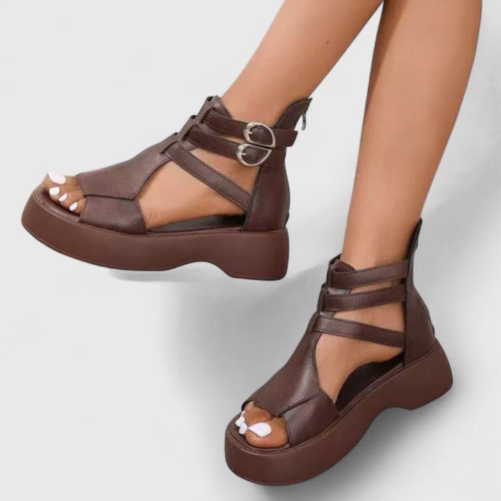Women's Gladiator Platform Buckle-Strap Open-Toe Sandals