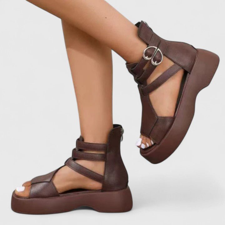 Women's Gladiator Platform Buckle-Strap Open-Toe Sandals