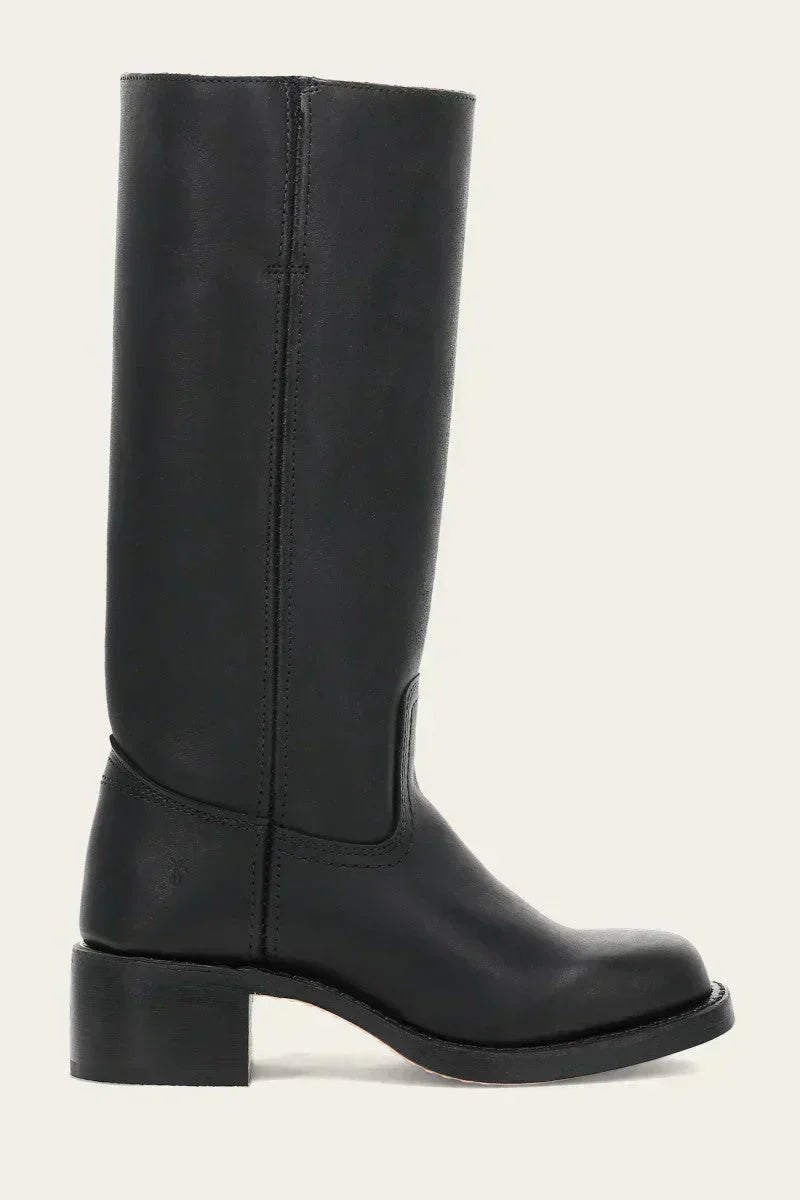 Women's Knee-High Slim-Fit Block-Heel Leather-Look Riding Boots