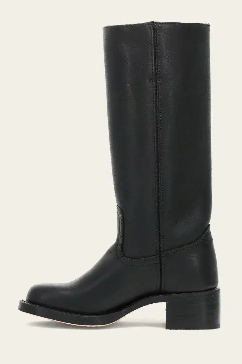 Women's Knee-High Slim-Fit Block-Heel Leather-Look Riding Boots