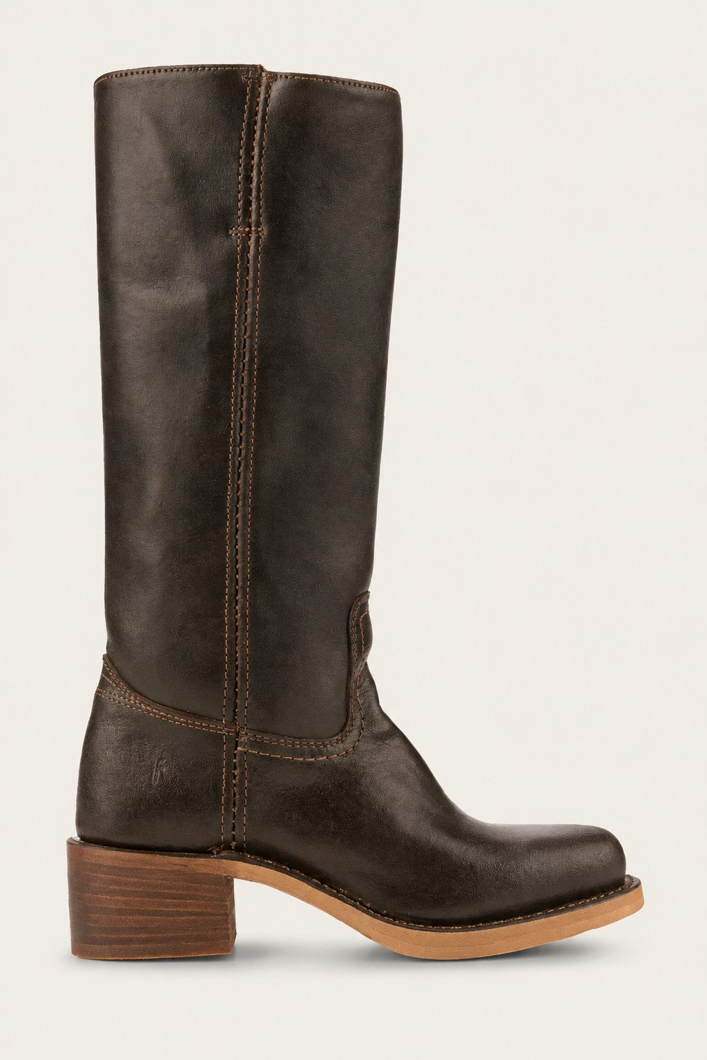 Women's Knee-High Slim-Fit Block-Heel Leather-Look Riding Boots