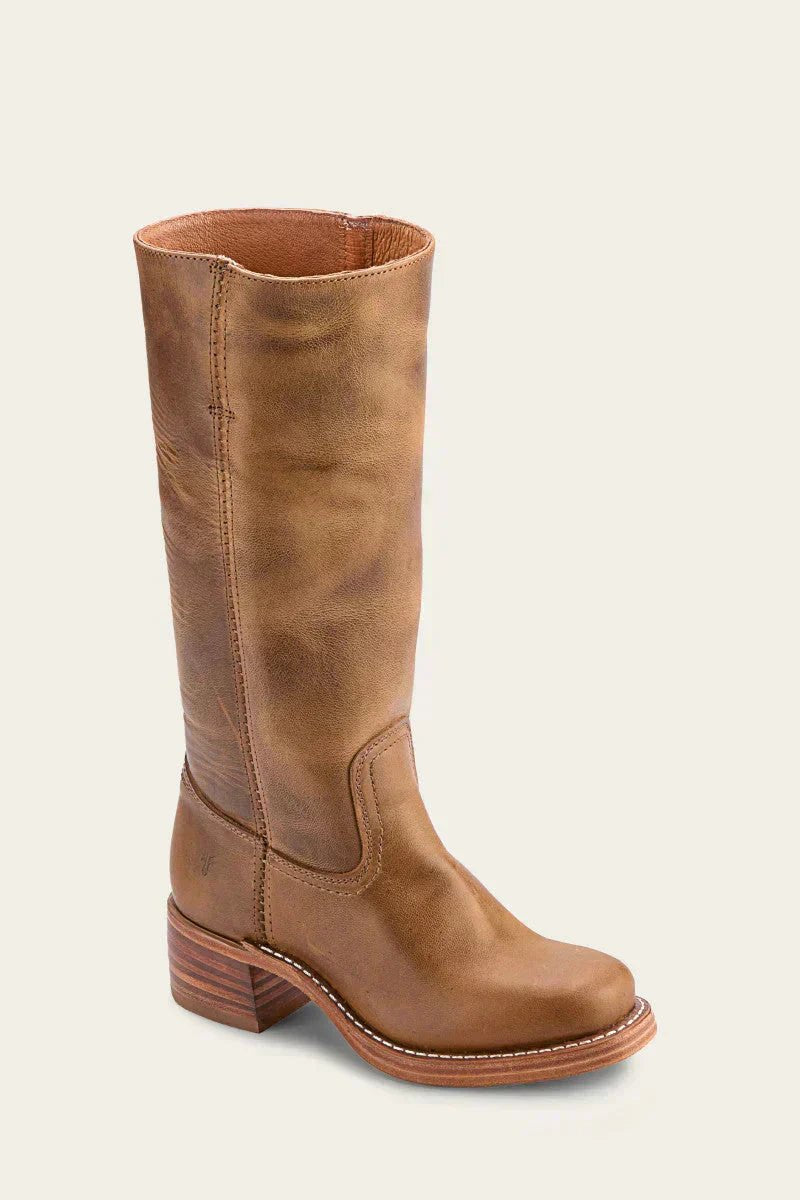 Women's Knee-High Slim-Fit Block-Heel Leather-Look Riding Boots