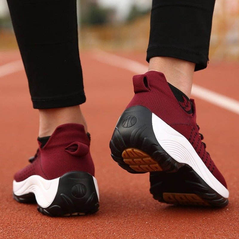 Women's Orthopedic Memory-Foam Lace-Up Platform Sneakers