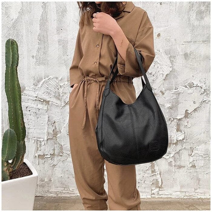 Women's Vintage Soft Leather Hobo Shoulder Bag