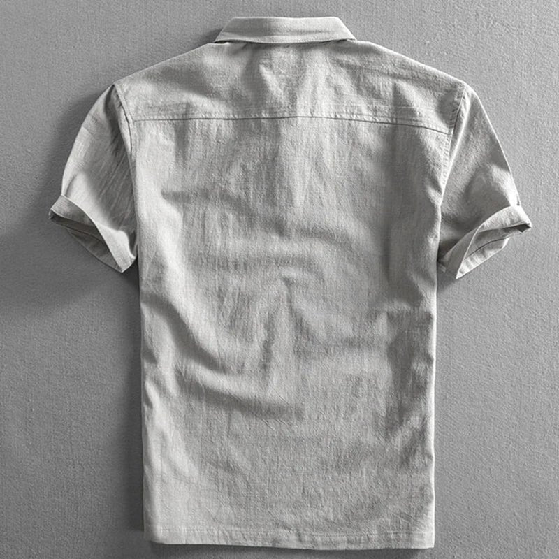 Men's Regular-Fit Short-Sleeve Linen Polo Shirt
