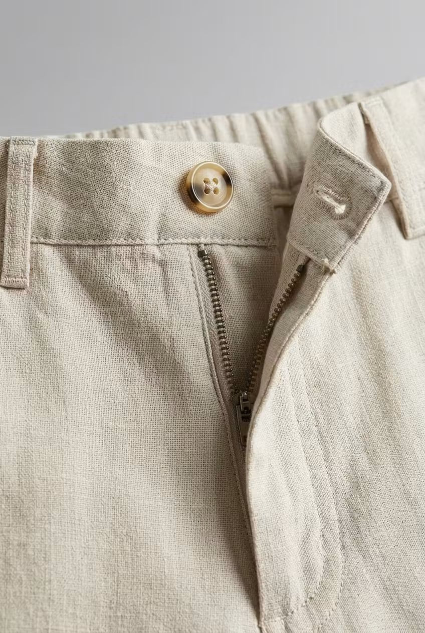 Men's Relaxed-Fit Two-Piece Linen Suit Set Blazer Pants