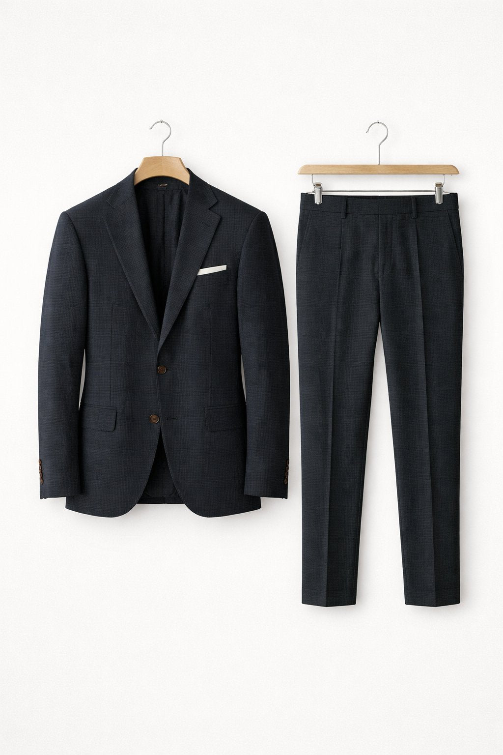 Men's Slim-Fit Two-Piece Notch-Lapel Suit - Black