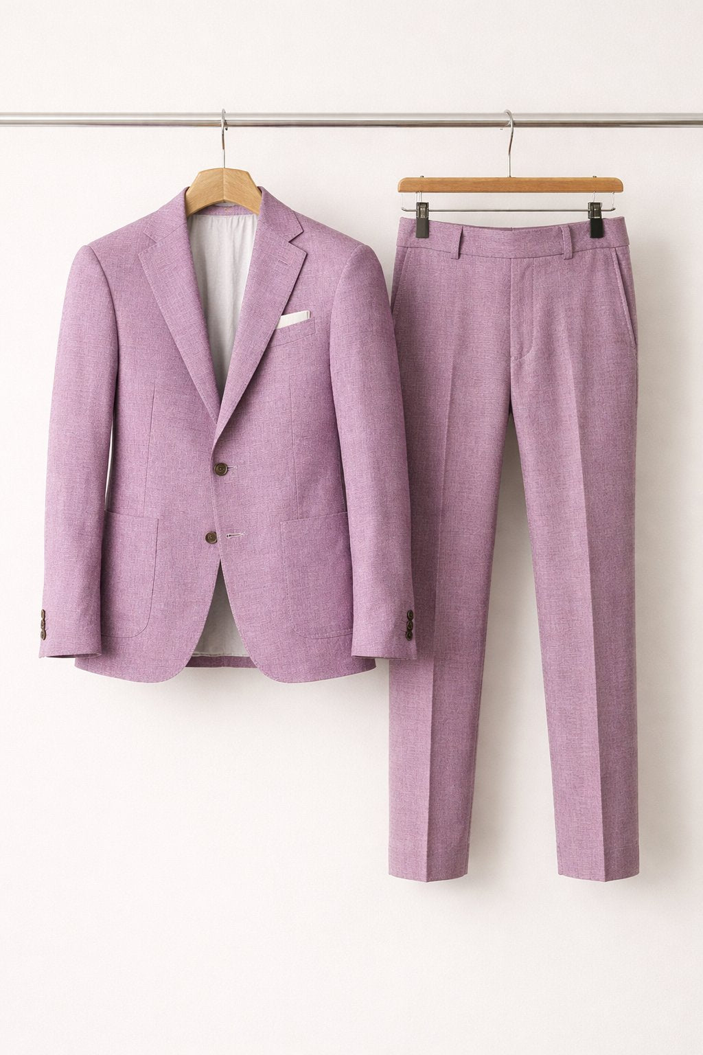 Men's Slim-Fit Two-Piece Notch-Lapel Suit - Purple
