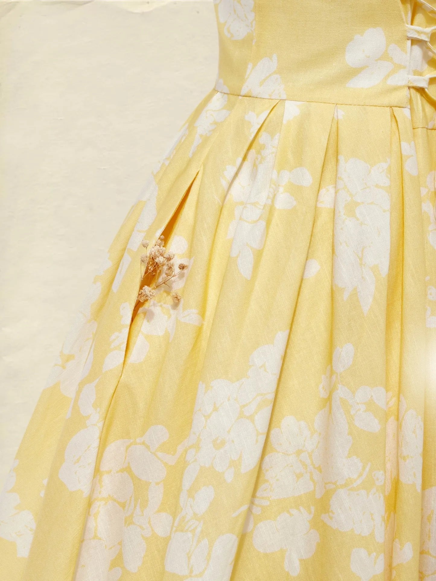 Women's Floral A-Line Sleeveless Pleated Midi Dress