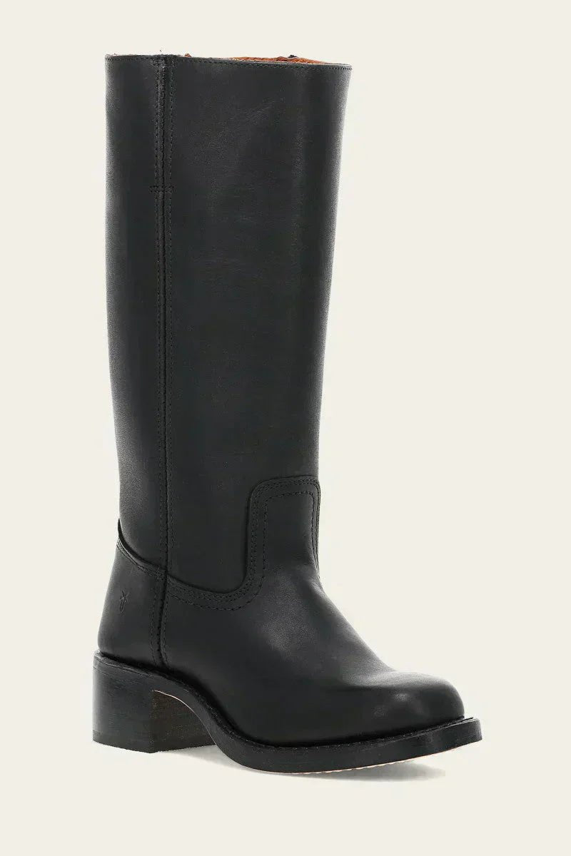 Women's Knee-High Slim-Fit Block-Heel Leather-Look Riding Boots