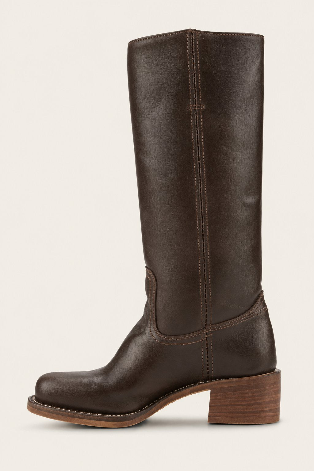 Women's Knee-High Slim-Fit Block-Heel Leather-Look Riding Boots