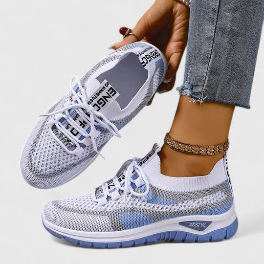 Women's Orthopedic Arch-Support Lace-Up Mesh Walking Sneakers