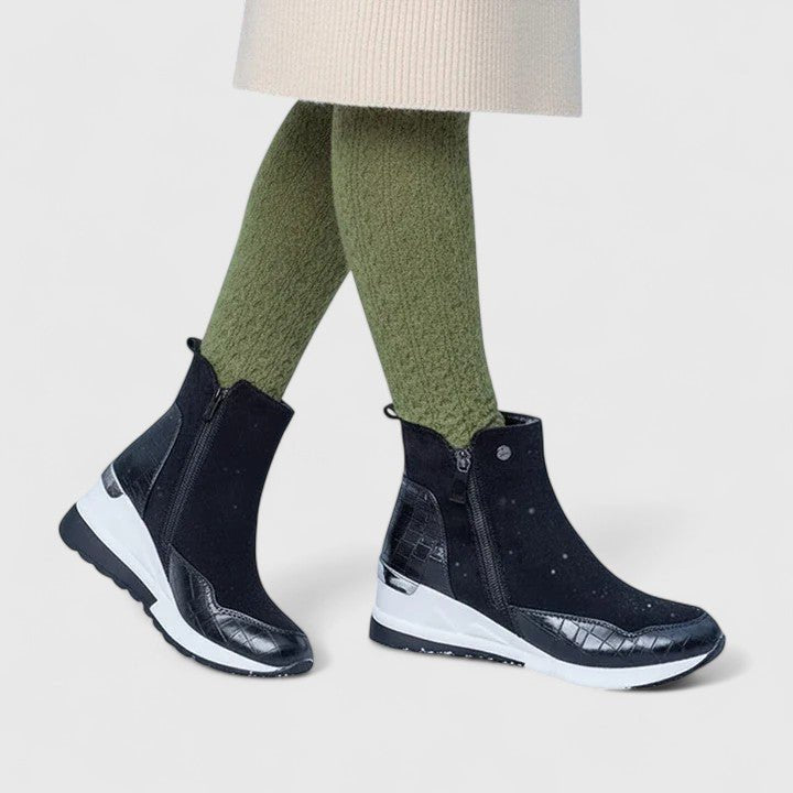 Women's Orthopedic Arch-Support Wedge Ankle Boots Zipper