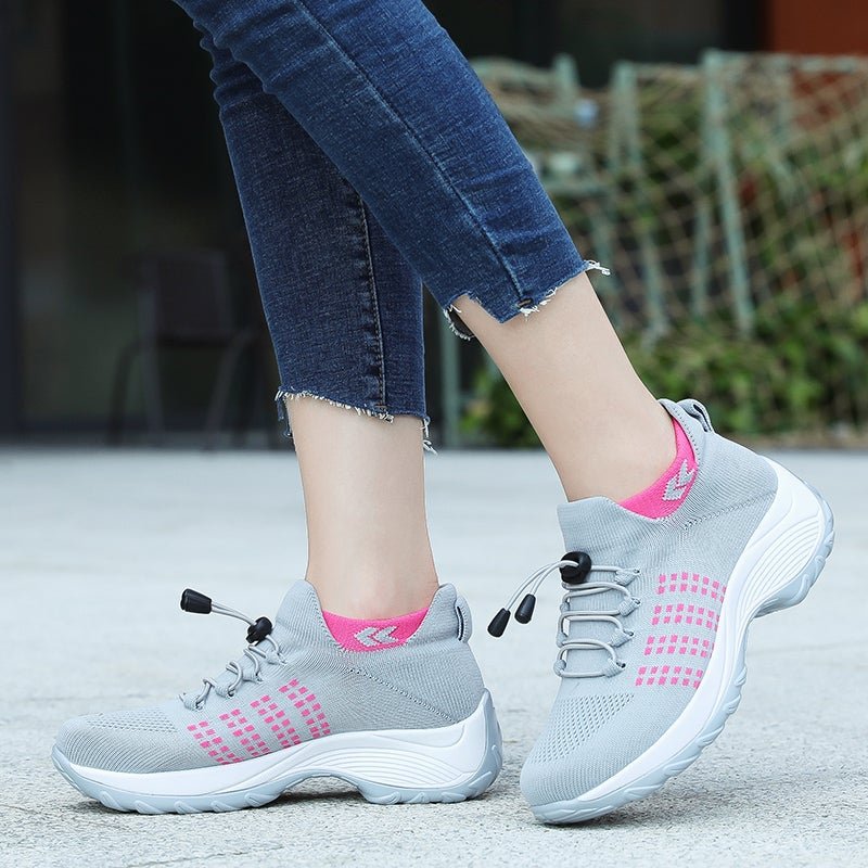 Women's Orthopedic Memory-Foam Lace-Up Platform Sneakers