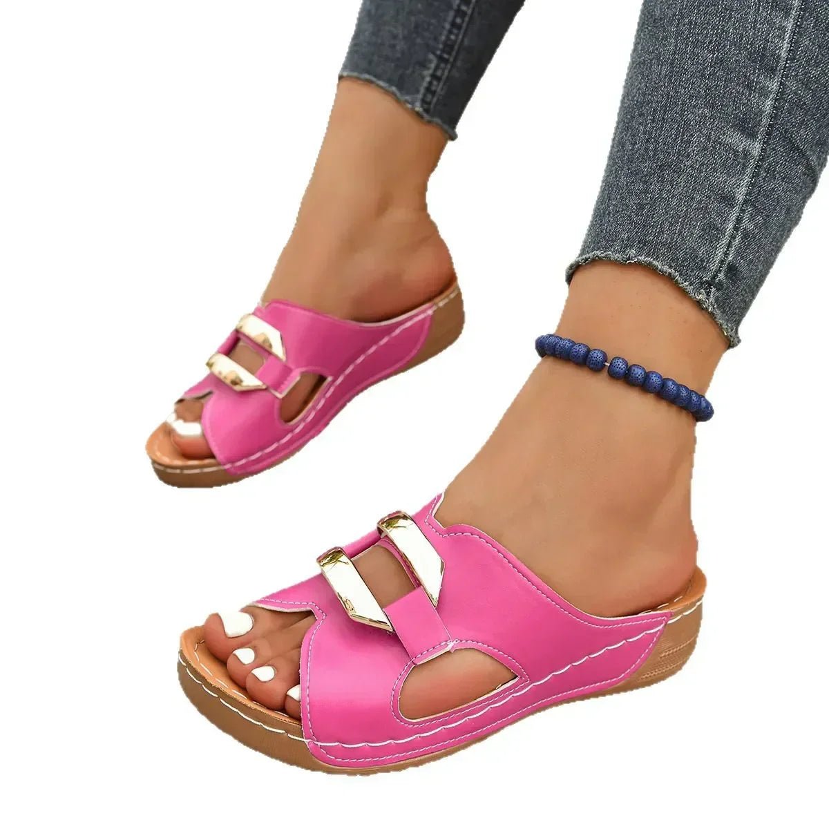 Women's Orthopedic Wedge Slip-On Cutout Sandals