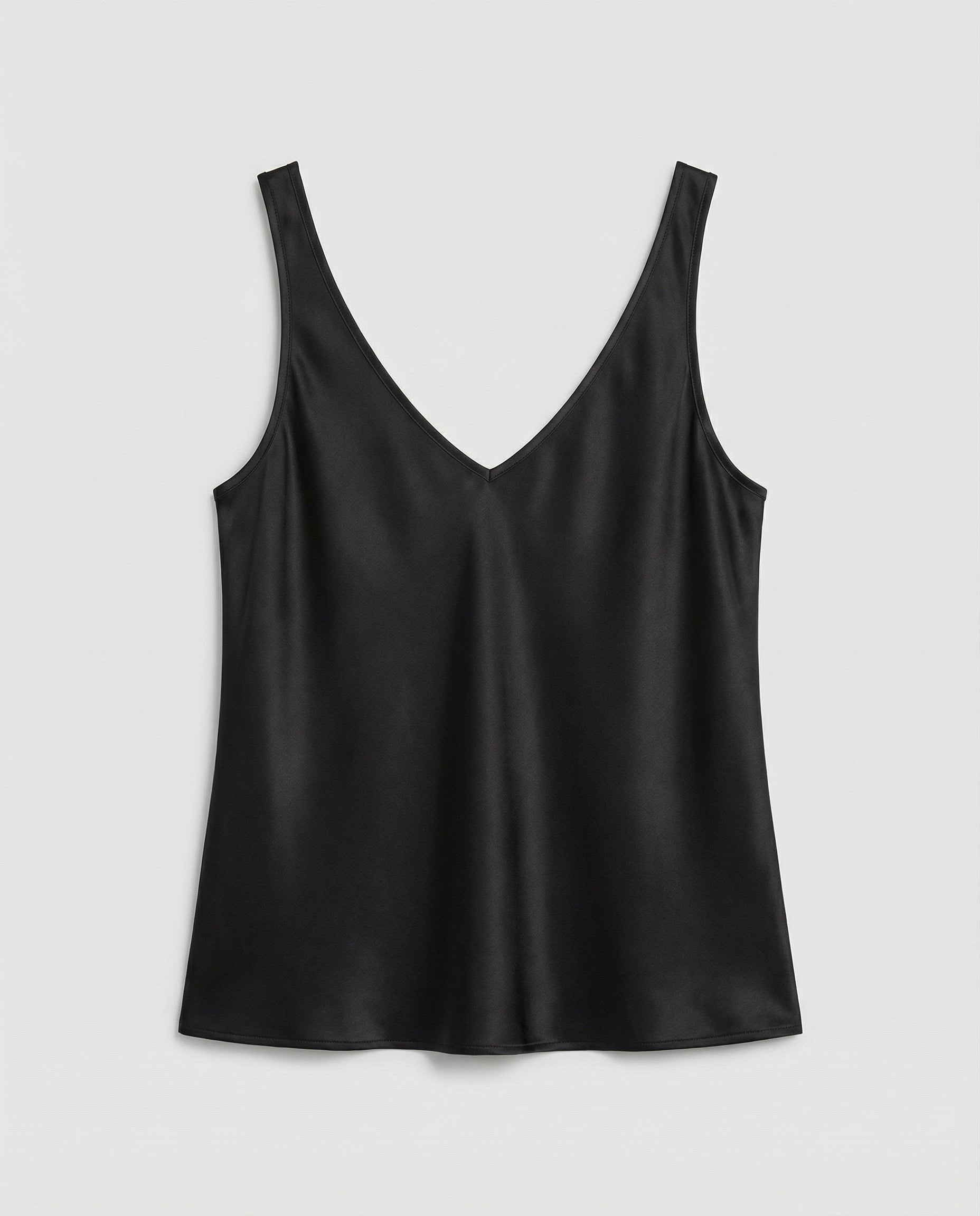 Women's Relaxed-Fit Satin V-Neck Wide-Strap Camisole Top