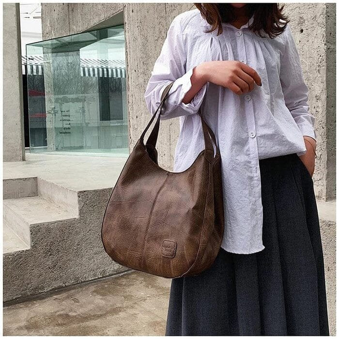 Women's Vintage Soft Leather Hobo Shoulder Bag