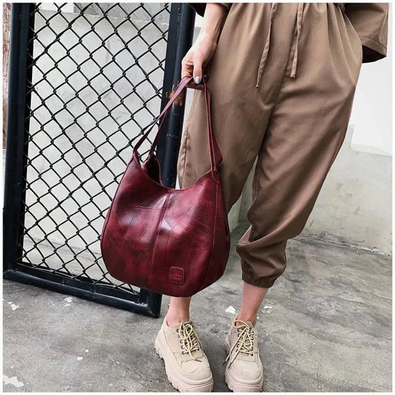 Women's Vintage Soft Leather Hobo Shoulder Bag